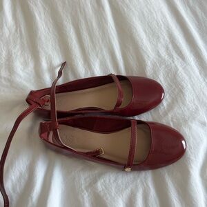 OVS Red Mary Jane Flats